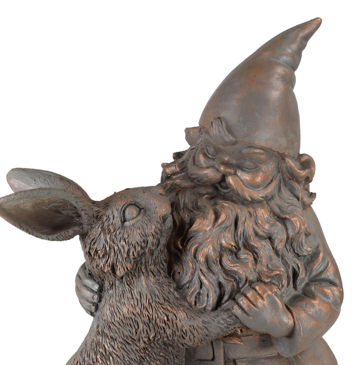 Whimsical Mr Gnome Dancing With Hare Rabbit Fairy Garden Figurine Decor Accent - Ebros Gift