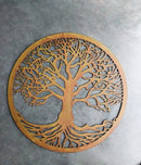 Green 23"D Oversized Celtic Tree of Life Medallion Metal Wall Circle Plaque
