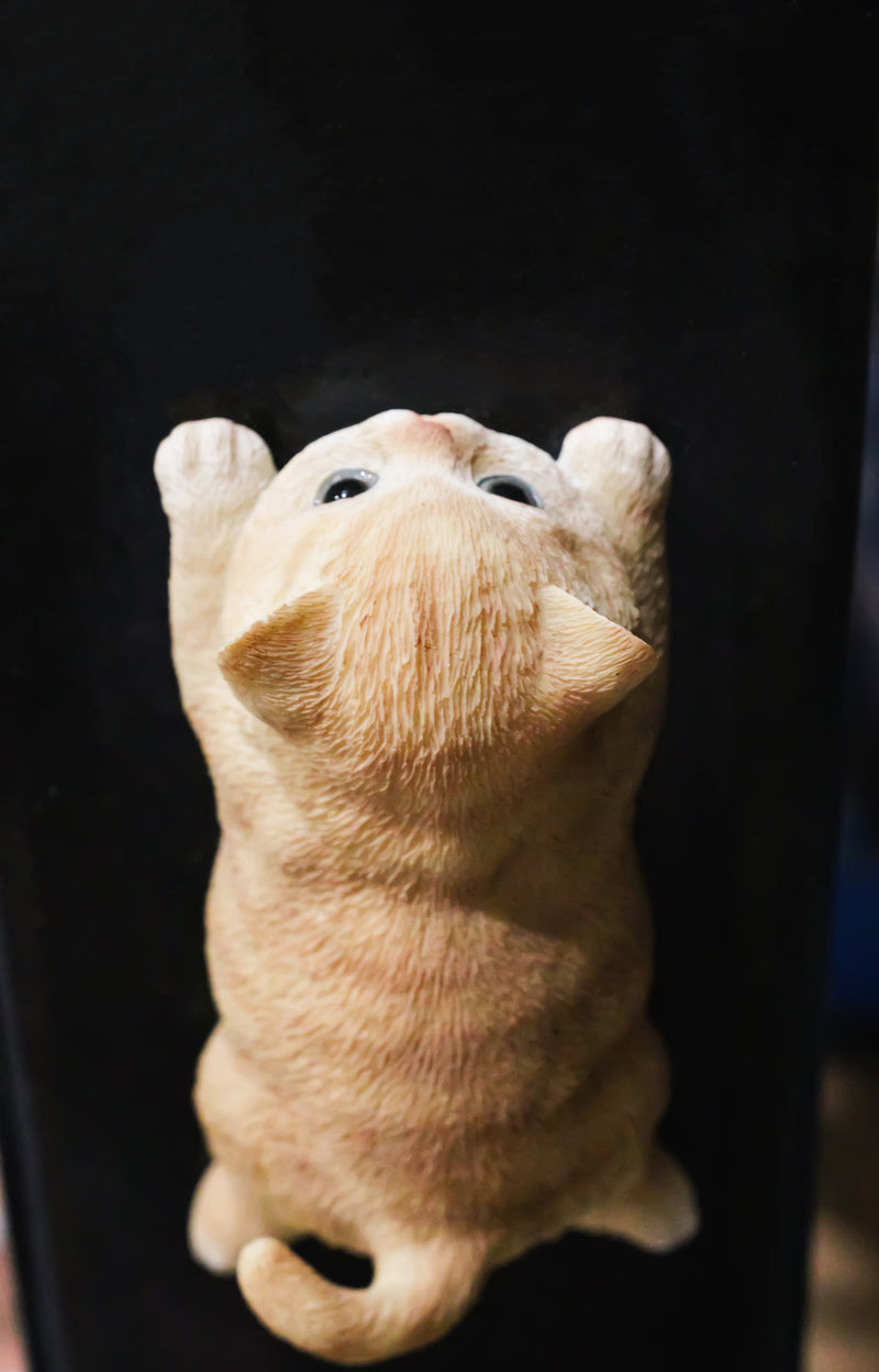 Adorable Resting Feline Orange Tabby Cat Kitten Magnetic Figurine 4.25"L