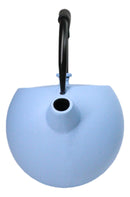 Pastel Blue Minimalistic Tilted Round Cast Iron Teapot 28oz Tea Pot With Handle