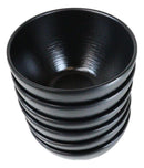 Pack Of 6 Black Silk Melamine Rice Soup Salad Appetizer Dessert Bowls 12oz