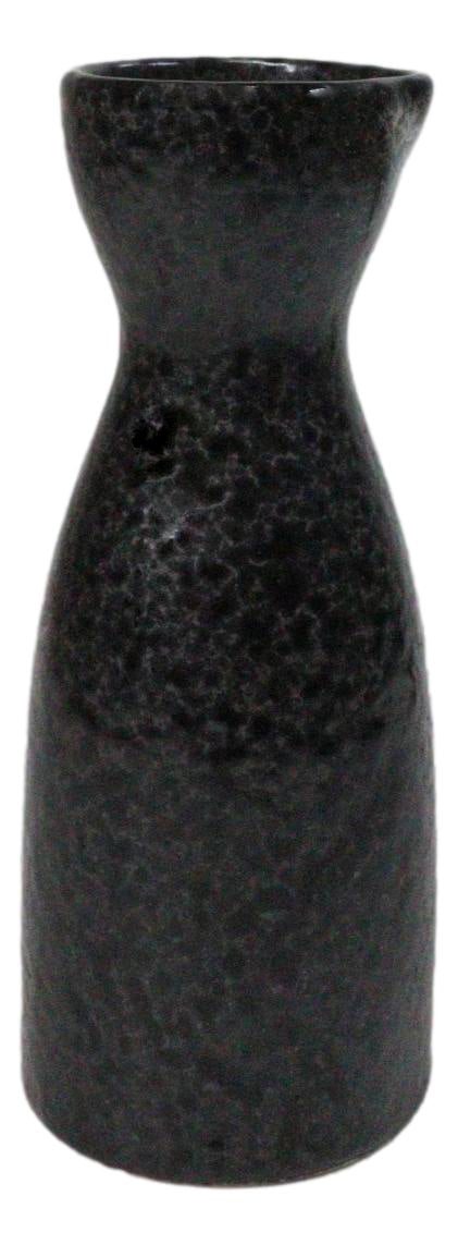 Pack Of 6 Porcelain Charcoal Grey Tone Hakumu Japanese Wine Sake Tokkuri Flasks