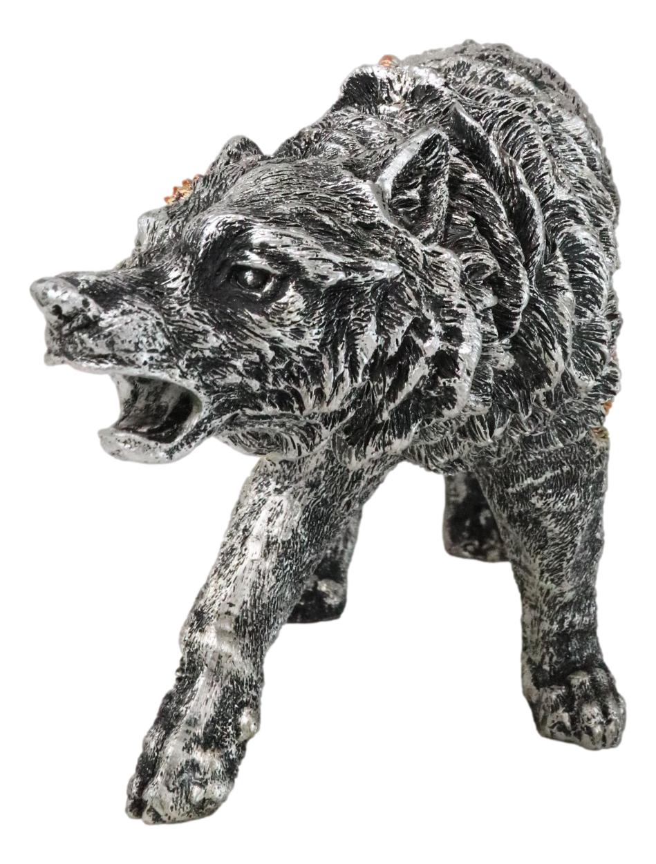 Sci Fi Prowling Steampunk Robotic Wolf With Sculpted Gearwork