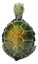 Nautical Marine Green Turtle in Blissful Meditation Decorative Figurine 6.25" L