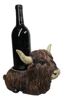 Rustic Western Scottish Highlands Cattle Cow Wine Holder Container Pot Holder 9"