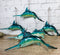 Set Of 6 Nautical Blue Swordfishes Ocean Marine Wall Decor Tree Ornaments