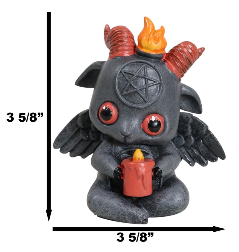 Wicca Occult Pentagram Baphy The Sabbatic Baby Goat Baphomet Ritual Figurine