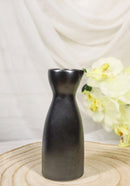 Pack Of 6 Porcelain Iron Black Tetsu Kesho Japanese Wine Sake Tokkuri Flasks