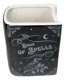 Witchcraft Magic Book of Spells 5.25" H Ceramic Book Shaped Planter Pot Vase