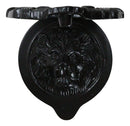 Hand Forged Cast Iron Black Royal Venetian Lion Head Decorative Door Knocker