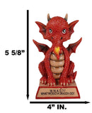 Fantasy Red Fire Koan Cartoon Chibi Dragon Figurine What Would A Dragon Do?