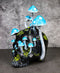 Wicca Stacking Toadstool Mushrooms and Moss Fungi Forest Black Skull Figurine
