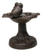 Cast Iron Rustic Whimsical Two Birds On Tree Bird Feeder Bath Small Sculpture
