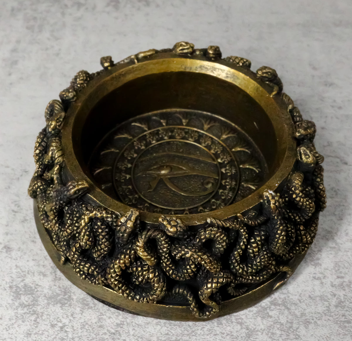 Wicca Occult Wadjet Eye of Horus Morphing Serpents Base Stand For Crystal Ball