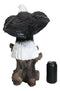 Large 21"H American Pride Bald Eagle Perching On Tree Stump Statue Patriotic Art