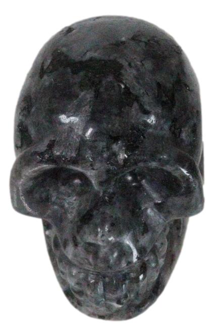Metaphysical Healing Crystal Black Labradorite Gemstone Mini Skull Figurine