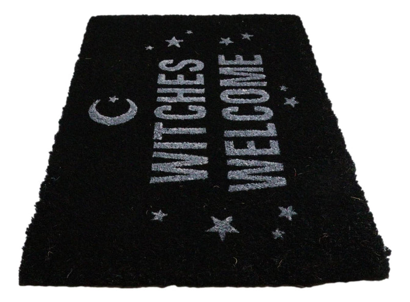 Witches Welcome Crescent Moon And Stars Coir Coconut Fiber Floor Mat Doormat