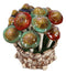 Fairy Garden Colorful 12 Piece Ceramic Mushroom Picks With Planter Holder Set