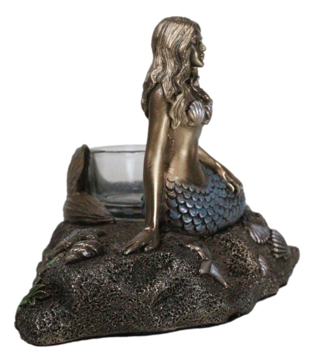 Art Nouveau Ocean Marine Siren Mermaid by Sea Stars Shells Votive Candle Holder