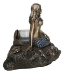 Art Nouveau Ocean Marine Siren Mermaid by Sea Stars Shells Votive Candle Holder