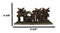 Rustic Western Forest Moose Family By Tree Logs HOME Sign Desktop Plaque