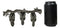 Rustic Country Cast Iron Squirrel On Tree Branch 4-Peg Wall Coat Hooks 13"L