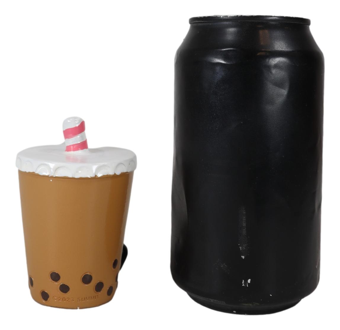 Furrybones Bobby The Bubble Tea Drink Boba Pearls Skeleton Furry Bone Figurine - Ebros Gift