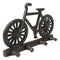 Rustic Cast Iron Hobby Pastime Bicycle Quadruple Multi Peg Wall Coat Hat Hook 8"