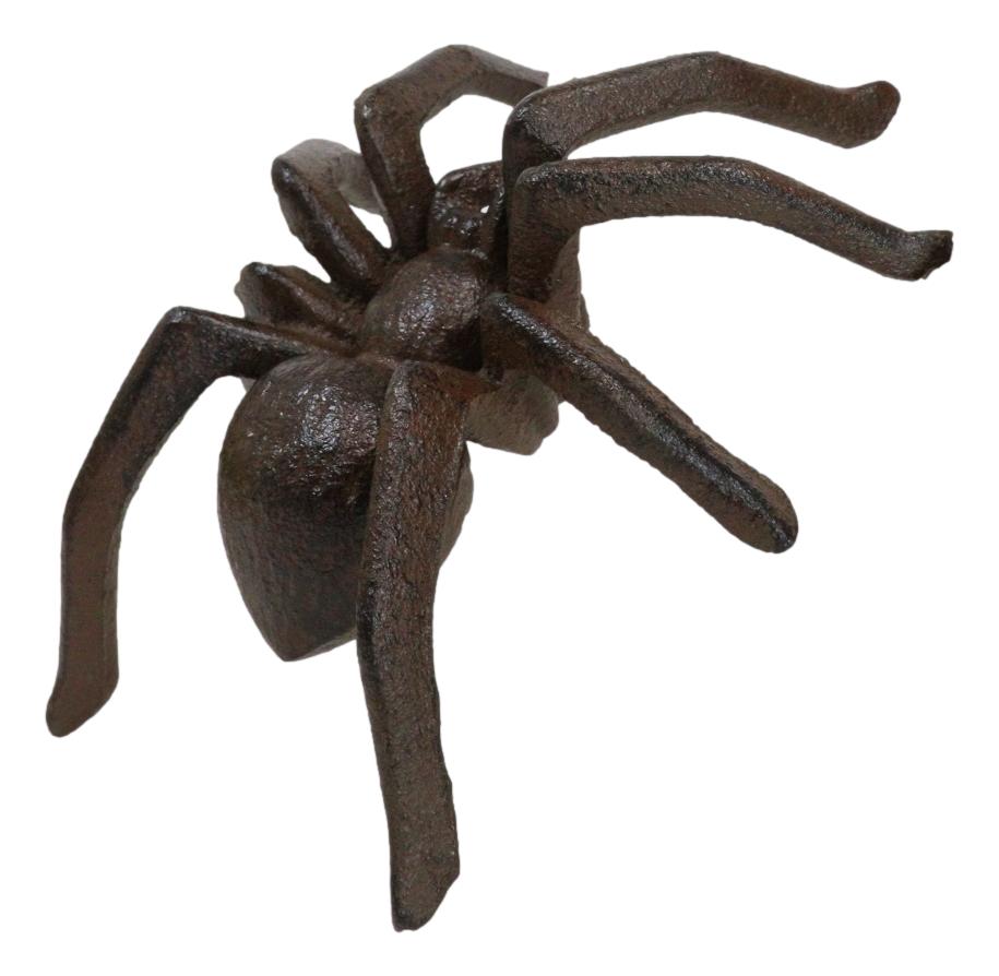 Cast Iron Bronze Finished Arachnid Spider Metal Wall Or Desktop Decor Sculpture