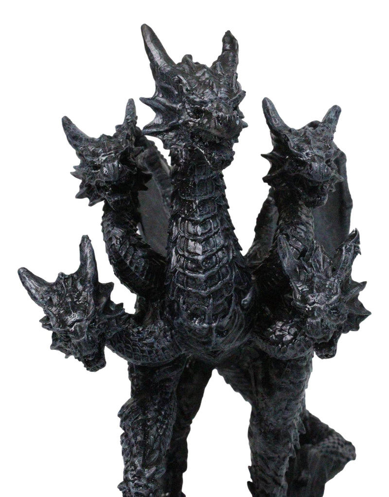 Legends Of Hercules Fantasy Five Headed Dragon Hydra Faux Stone Figurine 8"H