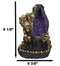 Gothic Melting Skulls Faux Geode Crystals LED Light Cave Backflow Incense Burner