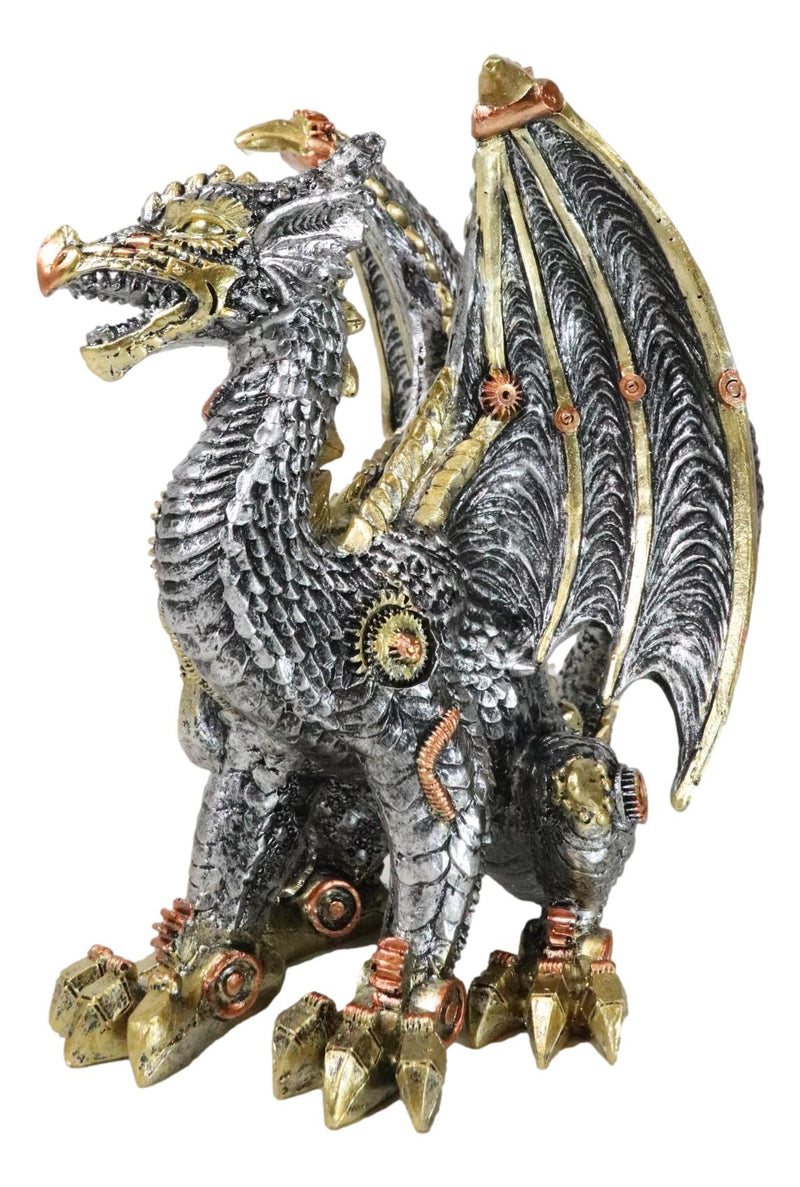 Geared Mechanical Look Steampunk Dragon Cyber Robot Decorative Sculpture