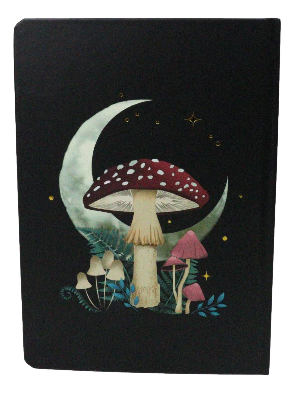 Dark Forest Toadstool Mushroom And Moon A5 Lined Journal Notebook with Bookmark