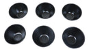Pack Of 6 Black Silk Melamine Rice Soup Salad Appetizer Dessert Bowls 12oz