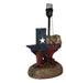 Rustic Western Patriotic I Heart Texas State Map With Cowgirl Boots Table Lamp