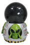 UFO Spaceship Green Roswell Aliens See Hear Speak No Evil Sandstorm Ball Decor