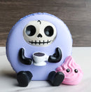 Furrybones Ronny The Lavender Purple Macaron With Coffee Cup Furry Bone Figurine