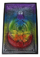 Metaphysical Wicca Rainbow Chakra Energy Zone 7 Colors Tarot Cards Trinket Box