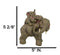 Safari Savanna Whimsical Elephant Father And 2 Calves On Piggyback Figurine 5"H