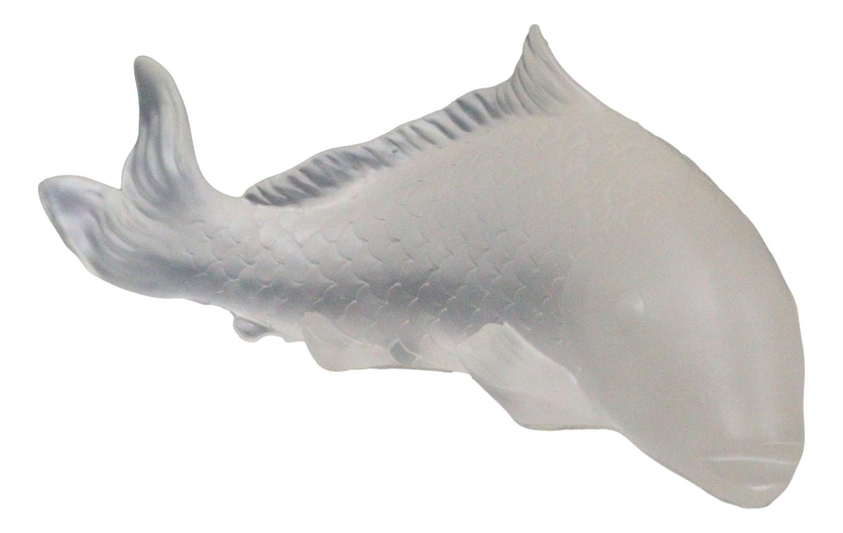 Feng Shui Auspicious Romantic Love Pond Koi Fish Frosted Acrylic Figurine