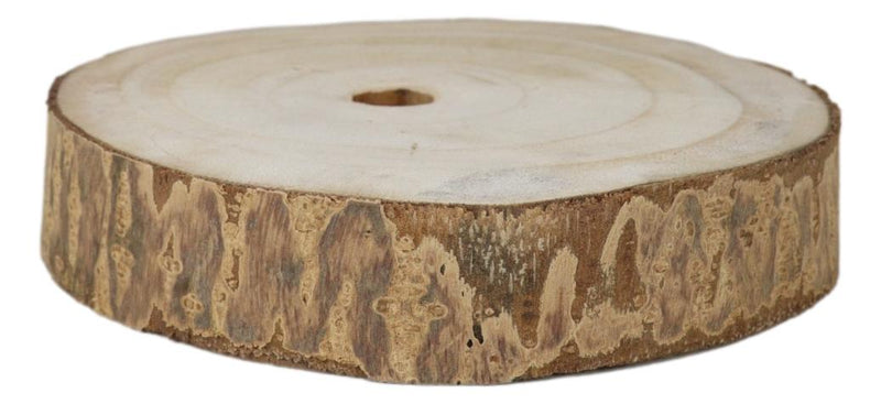 Pack Of 6 Unfinished Natural Wood Slices With Bark 6.25"D DIY Arts And Crafts