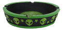 Green UFO Outer Space Colony Extra Terrestrial Roswell Alien Cigarette Ashtray