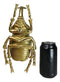 Medium Gold Resin Rhinoceros Elephant Beetle Wall Decor Or Tabletop Figurine