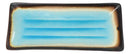 Set Of 6 Blue Aozora Kannyu Collection Ceramic Rectangular Serving Platters 12"L