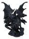 Gothic Faux Stone Ancient Legendary Five Headed Dragon Hydra Roaring Figurine