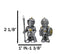 Set of 4 Medieval Suit of Armor Knights With Axe Sword Shields Mini Figurines