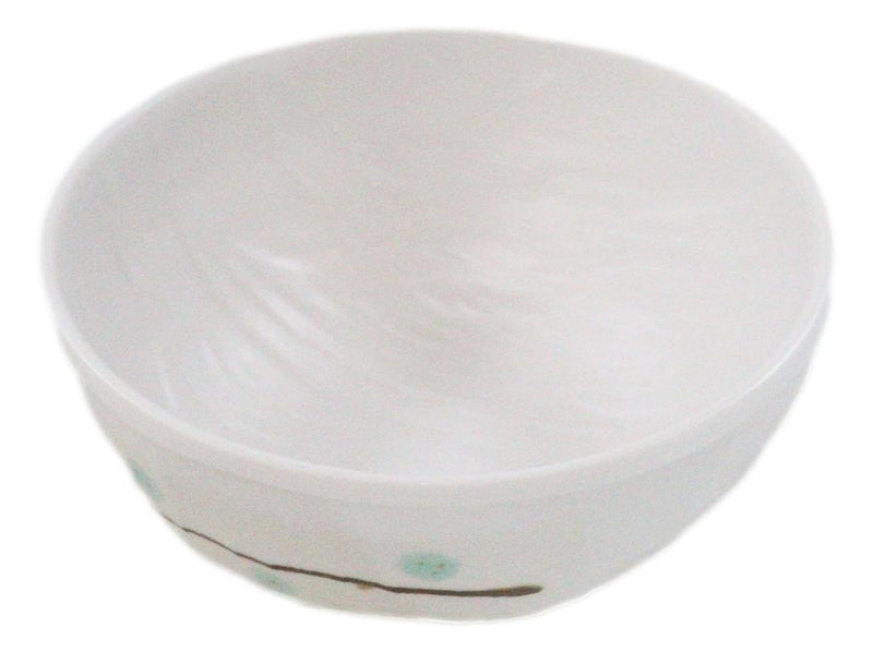 Set of 6 Contemporary Yukino Hana Snow Melamine Round Rice Miso Soup Bowls 10oz