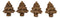 Set Of 4 Western Rustic Forest Pine Trees Faux Wooden Cabinet Door Pull Knobs