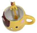 Ebros Adorable Whimsical Orange Cat Mug Drink Cup 16oz