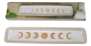 Cream White Ceramic Celestial Astrology Moon Phase Incense Catcher Holder Dish